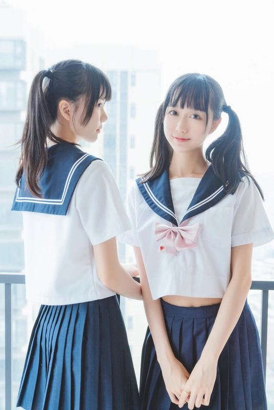 ×桜桃喵 她(制服×制服) - 木绵绵OwO
